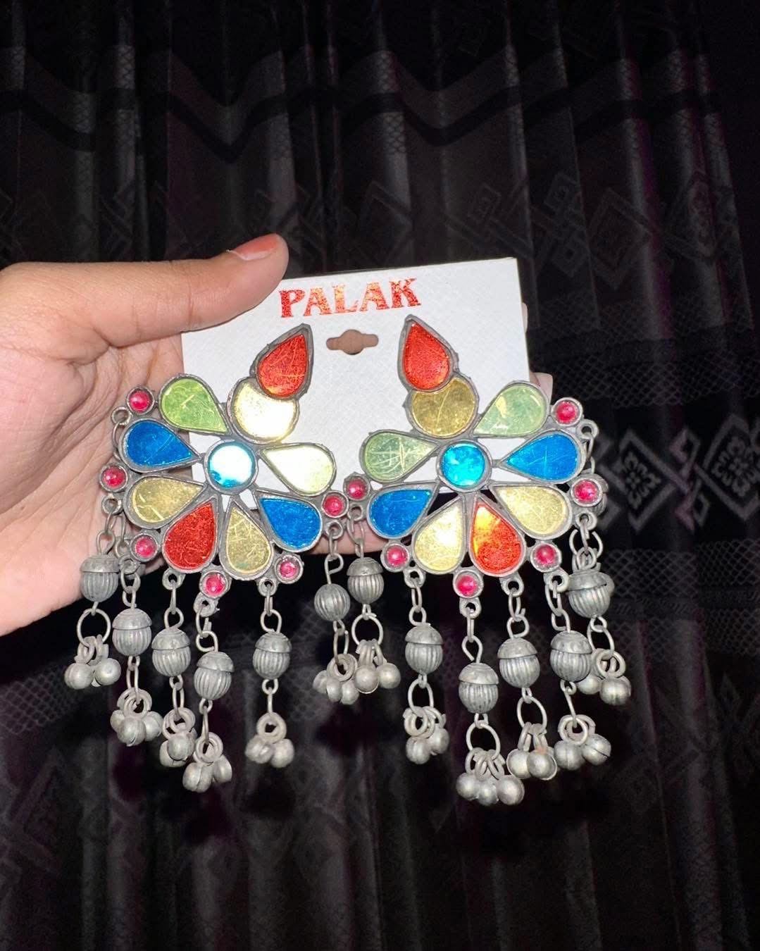 Multicolour Jhumka earrings || Product Photo 1
