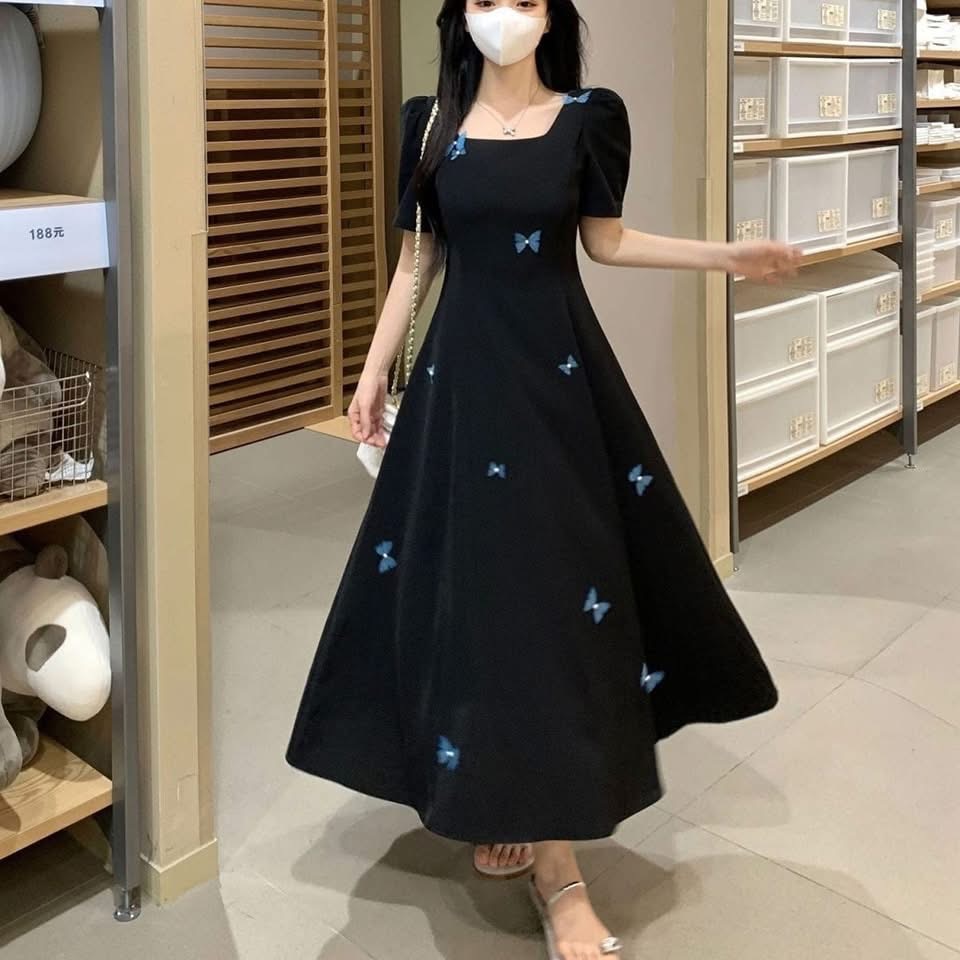 Black Dress with Blue Butterfly || Product Photo 2