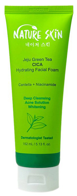 Nature Skin Jeju Green Tea CICA Hydrating Facial Foam 152 mL || Product Photo 1